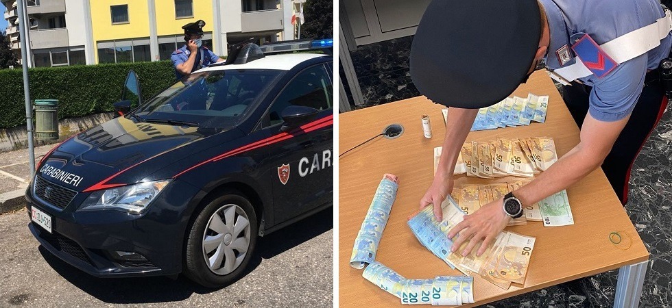 Inseguito dopo avere spacciato eroina ferisce un carabiniere: trovato con 6 dosi e oltre 5mila euro in contanti